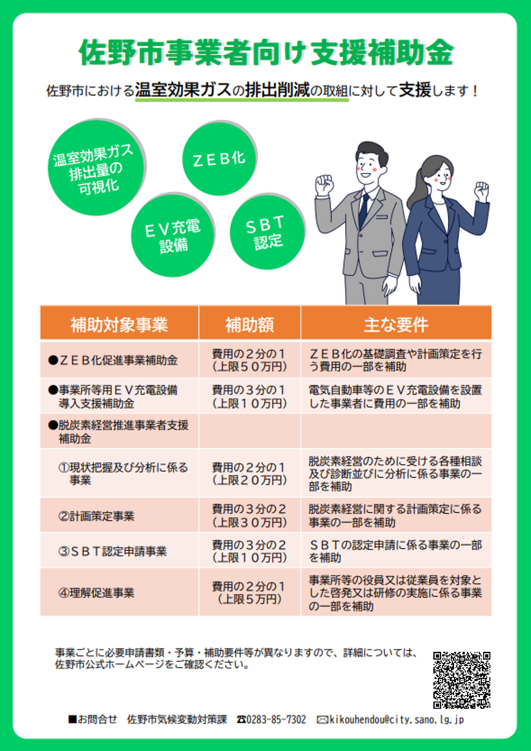 【栃木県】 「省エネ診断」×「佐野市」　支援補助金のご案内